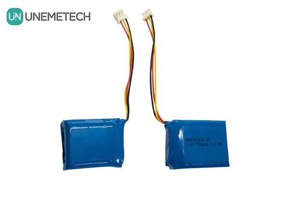 2S 7.4V リポリマー バッテリー パック 782632 720mAh カスタム リポ バッテリー パック