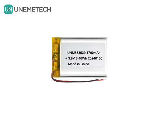 853639 4.35V 1700mAh ポリマーリイオン電池 高電圧
