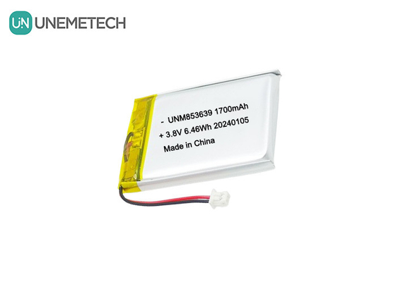 853639 4.35V 1700mAh ポリマーリイオン電池 高電圧