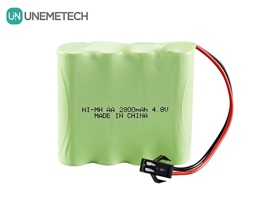 4.8V ニッケル金属水化電池 2800mAh 再充電可能な AA電池パック