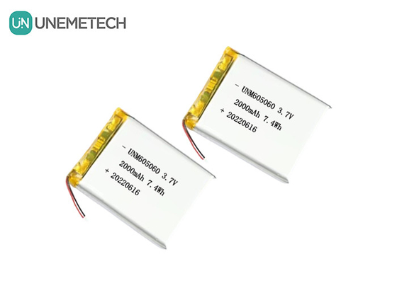 UNEMETECH 605060 2000mAh ポリマー リチウム バッテリー 3.7V 美容器 充電式 バッテリー