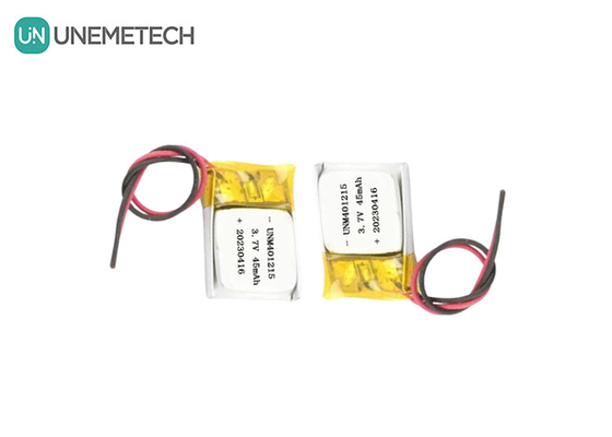 超薄型リチウムポリマーバッテリー 401215 3.7V 45mAh GPS追跡用のリポバッテリー