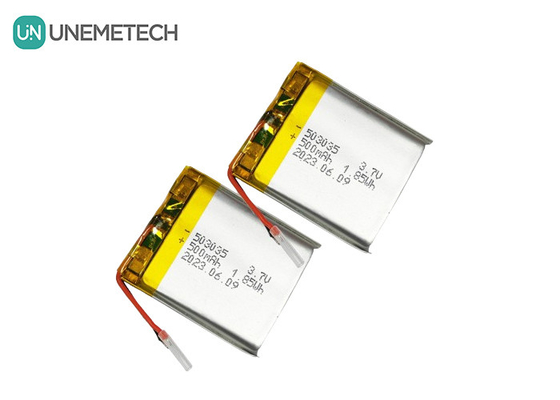 500mAh リチウムポリマー電池 503035 3.7V リポ電池 携帯電子機器用