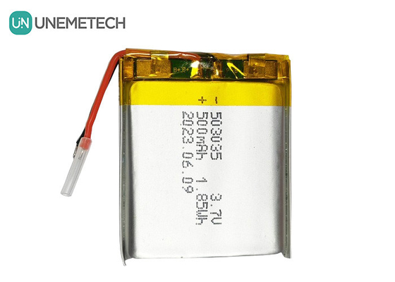 500mAh リチウムポリマー電池 503035 3.7V リポ電池 携帯電子機器用