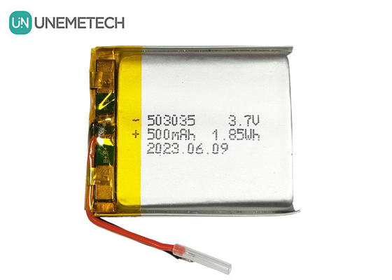 500mAh リチウムポリマー電池 503035 3.7V リポ電池 携帯電子機器用
