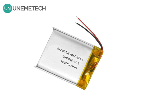 3.7V 290mAh リチャージ可能なリチウムイオンポリマー電池 303034 電動玩具用