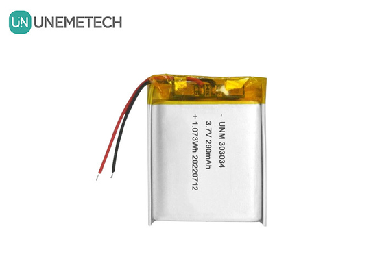 3.7V 290mAh リチャージ可能なリチウムイオンポリマー電池 303034 電動玩具用