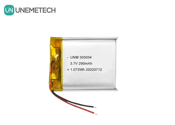 3.7V 290mAh リチャージ可能なリチウムイオンポリマー電池 303034 電動玩具用