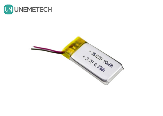 351225 ポリマー リチウムイオン電池 3.7V 90mAh 再充電可能な超薄型リチウム電池