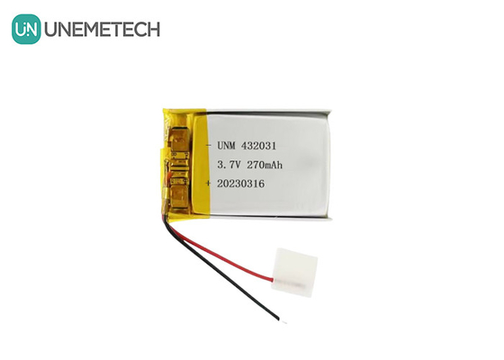 3.7V 270mAh 432031 電子機器用リチウムポリマーバッテリー
