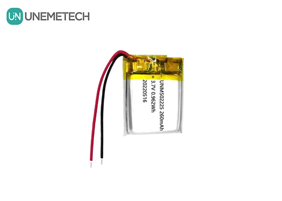3.7V リチャージ可能なリチウムポリマーイオン電池 502225 260mAh 無線センサー用