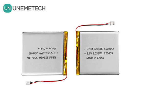 リチウムイオンポリマーバッテリー 3.7V 550mAh 523436 リ充電可能なリポリマーバッテリー GPSトラッカー