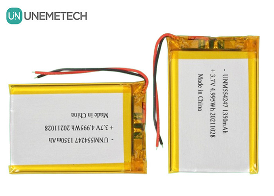 3.7V 1350mAh リチャージ可能なリオイオンポリマーバッテリーパック 554247 ミニドローン