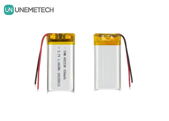 リチウムイオンポリマー電池 602238 3.7V 450mAh リチウムイオン電池 ペットトラッカー
