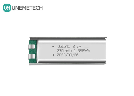 3.7V 370mAh 651545 リチャージ可能なリチウムリチウムイオンポリマーバッテリー デジタル製品