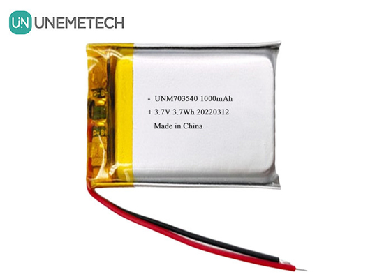 電子製品のリポ電池 1000mAh 703540 3.7V 再充電可能なリポリマー電池