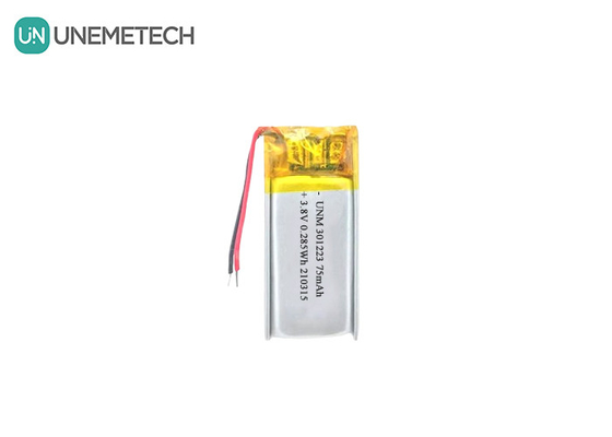 3.8V 75mAh リチウムイオンポリマーバッテリー 321223 電子ペンのための小型リポバッテリー