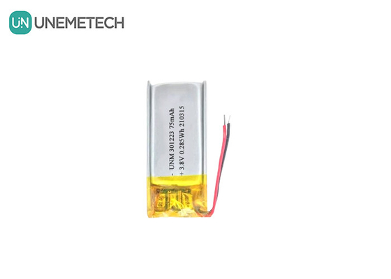 3.8V 75mAh リチウムイオンポリマーバッテリー 321223 電子ペンのための小型リポバッテリー