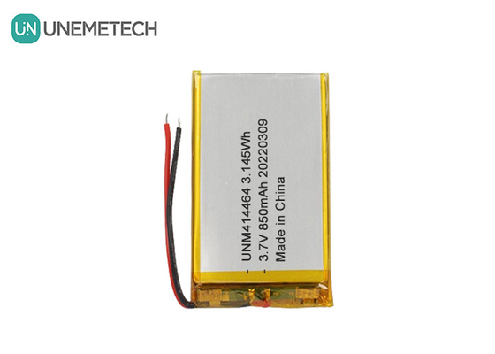 3.7V 850mAh リッチャージ可能なリポバッテリー 414464 テーブルランプ用のポッチバッテリー