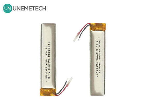 リポ 3.7V 155mAh 再充電可能なポリマー電池 451458 無線ヘッドセット用