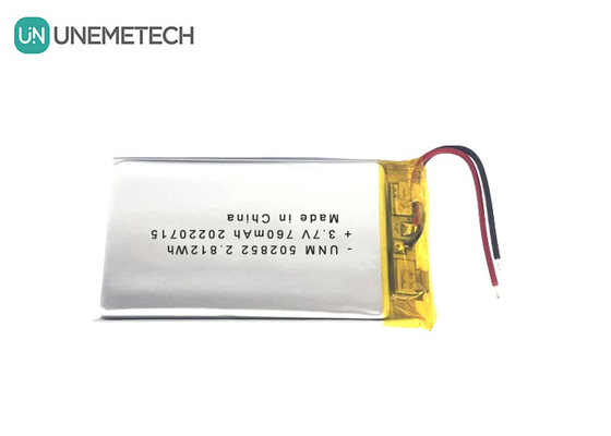 3.7V 760mAh リチウムイオンポリマー充電電池 502852 LEDライト用