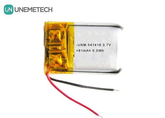 3.7V リポ充電電池 541416 81mAh ブルーツヘッドセット用の小型リポ電池