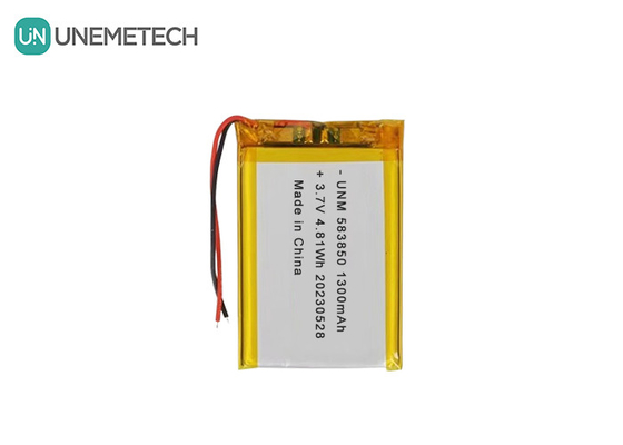 3.7V 1300mAh 電子製品の標準リチウムイオンポリマーバッテリー 583850