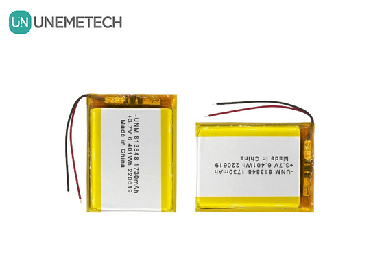 3.7V 1730mAh 大容量 リチウムイオンポリマー電池 813848 パワーバンク用