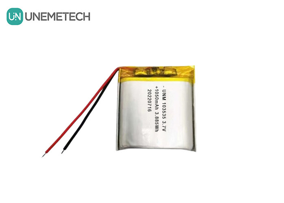3.7V 1050mAh カスタム コンパクトデザイン リポバッテリー 103535 ミニチュアプロジェクター用