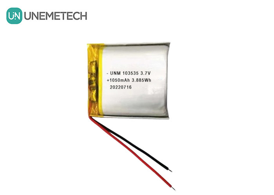 3.7V 1050mAh カスタム コンパクトデザイン リポバッテリー 103535 ミニチュアプロジェクター用