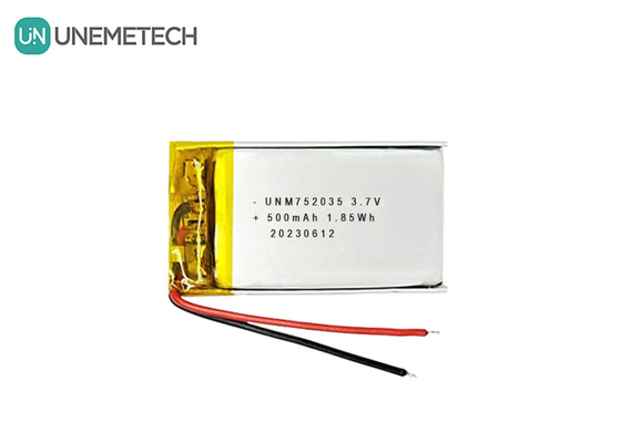 3.7V 500mAh 752035 リモコン用リチウムポリマーバッテリー