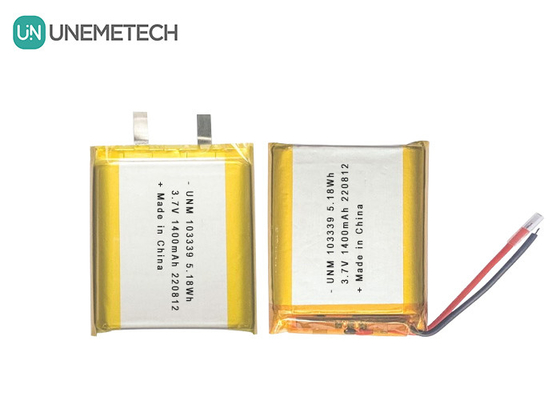 3.7V 1400mAh 高性能 リチウムイオンポリマーバッテリー 103339 玩具車用