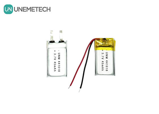 3.7V 45mAh スマートメガネ用の小型低重量リチウムポリマーバッテリー 441018