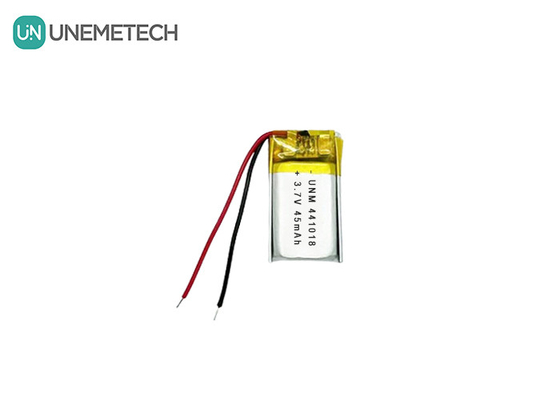 3.7V 45mAh スマートメガネ用の小型低重量リチウムポリマーバッテリー 441018