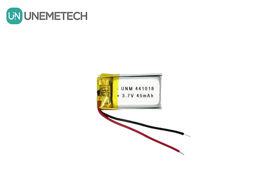 3.7V 45mAh スマートメガネ用の小型低重量リチウムポリマーバッテリー 441018