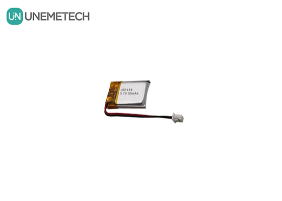 3.7V 50mAh 小型電子機器用リチウムポリマー電池401419