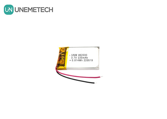 3.7V 220mAh 462030 証明書 LED照明用のリチウムポリマー電池