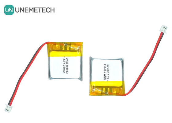 3.7V 25mAh 401013 充電可能な超薄薄型リチウムポリマーバッテリー スマートメガネ