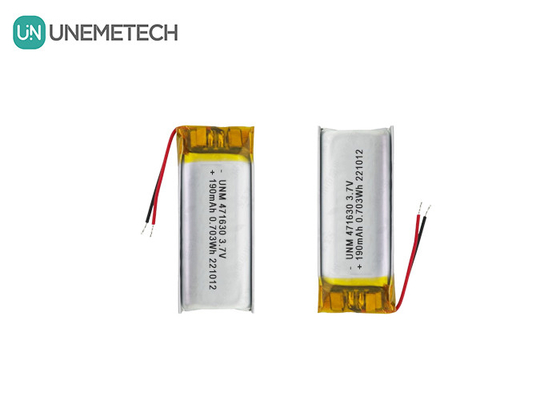 CE認定 LiPo バッテリー 471630 3.7V 190mAh ポータブル電子機器用リポリマー バッテリー