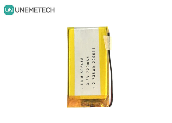 3.8V 720mAh LiPo 高圧電池 LiHV 502448 ブルーツヘッドフォン用