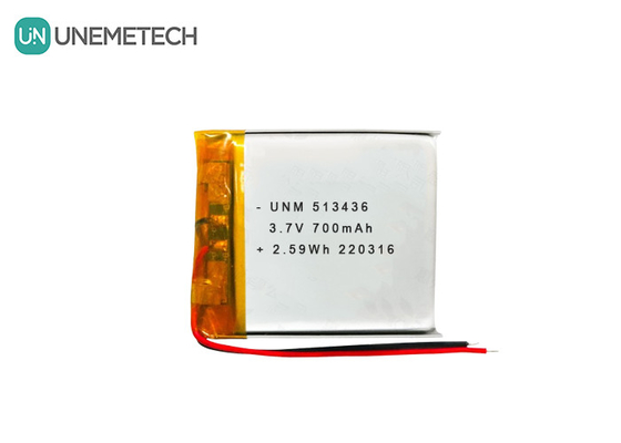 3.7V 700mAh 513436 リチウムイオンポリマーバッテリー