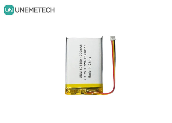 3.7V 1000mAh 603450 リチャージ可能な高容量リポバッテリー