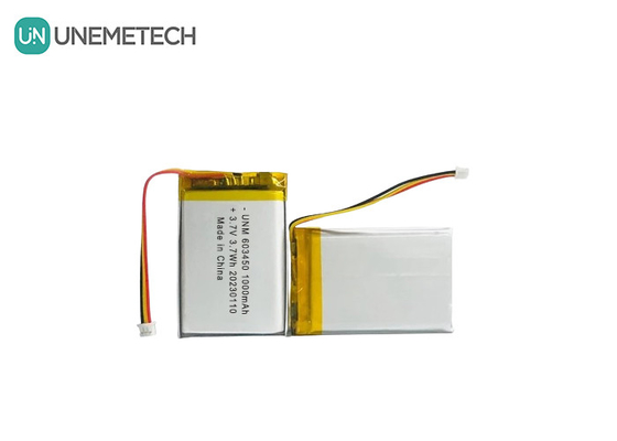 3.7V 1000mAh 603450 リチャージ可能な高容量リポバッテリー