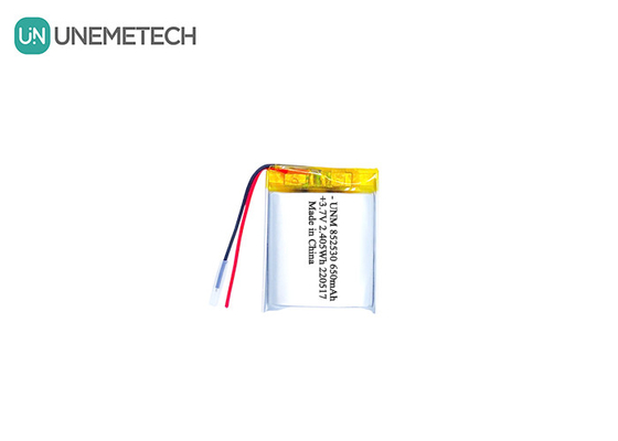 3.7V 650mAh リチャージ可能なリチウムイオンポリマーバッテリー 852530 ヘッドセット用