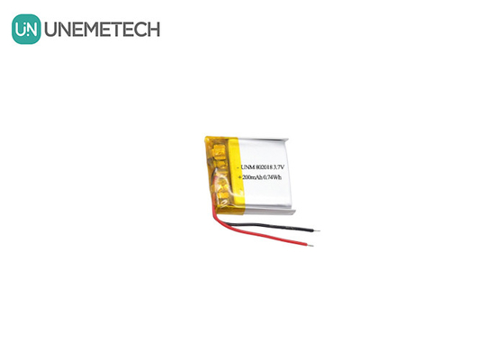 3.7V 200mAh 急速充電 リオンポリマー電池 802018 脱毛器用