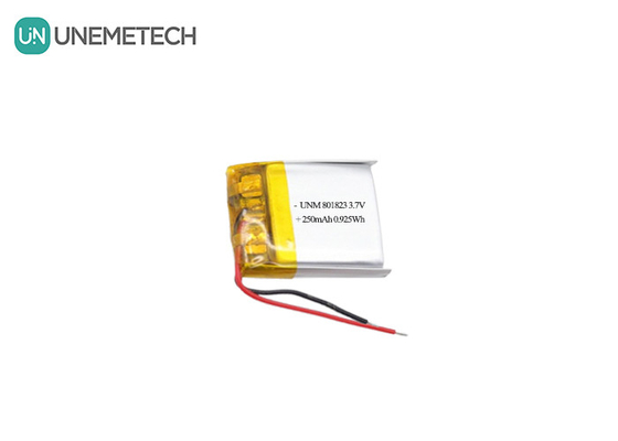 3.7V 250mAh 801823 高エネルギー密度 リポ電池 ポケット計算機用