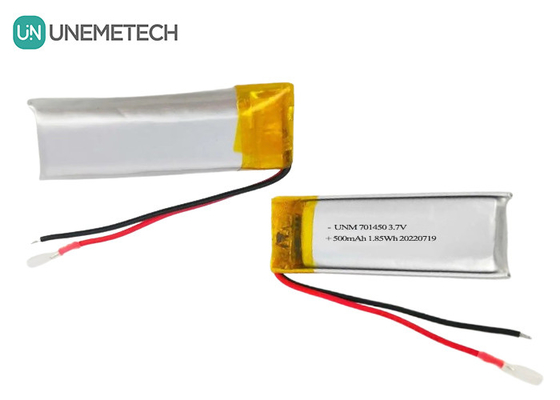 3.7V 500mAh 701450 温度センサー用のリチウムポリマー電池