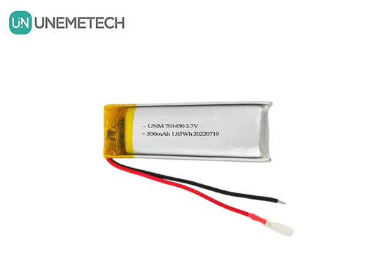 3.7V 500mAh 701450 温度センサー用のリチウムポリマー電池