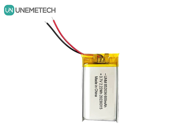 3.7V 600mAh 852034 ヘッドセット用 リチウムポリマーバッテリー