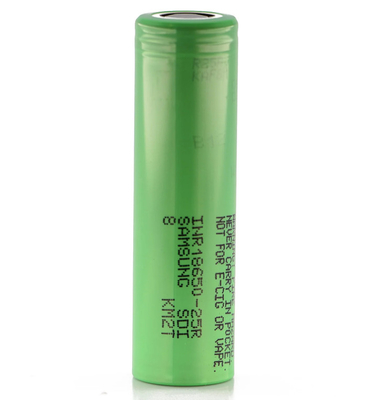 サムスン 25R 18650 2500mAh 20A バッテリー 3.6V 円筒型リチウムイオンセル INR18650-25R